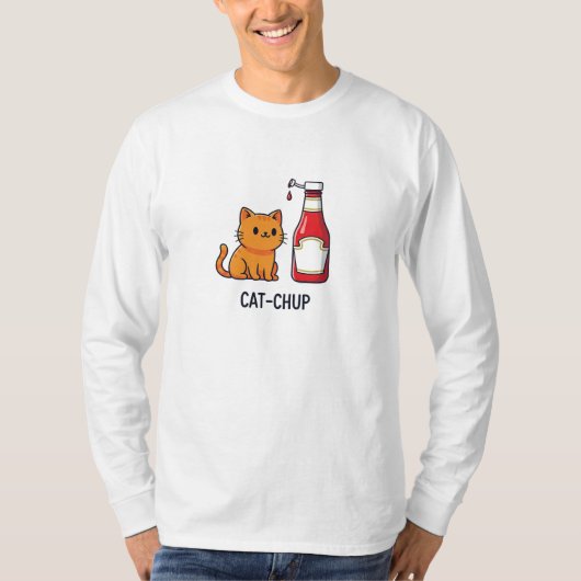 キャットチャップ: ひげときゅっちゅぱの幸せ Tシャツ (正面)