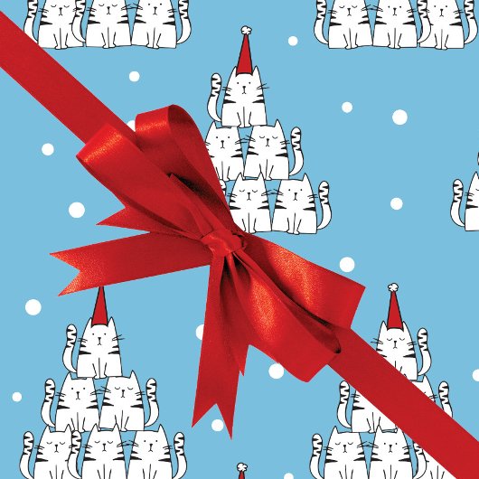 キャットツリークリスマスラッピング紙 ラッピングペーパー