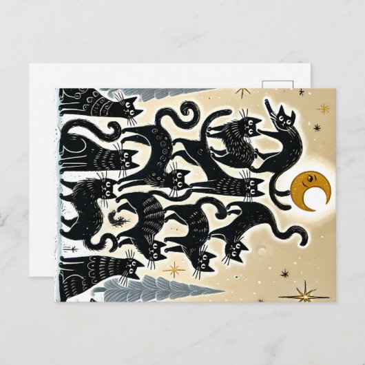 キャットツリーホリデー シーズンポストカード (正面/裏面)