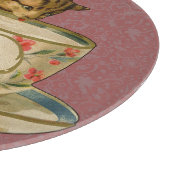 キャットティーカップキュートビクトリアンヴィンテージ カッティングボード (角)