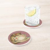 キャットティーカップキュートビクトリアンヴィンテージ コースター (側面)