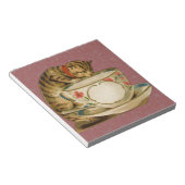 キャットティーカップキュートビクトリアンヴィンテージ ノートパッド (アングル)