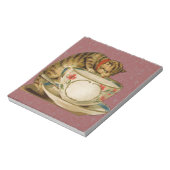 キャットティーカップキュートビクトリアンヴィンテージ ノートパッド (回転)