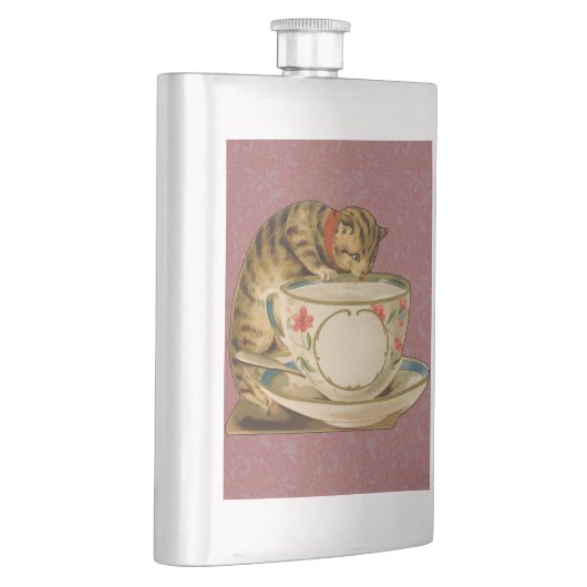 キャットティーカップキュートビクトリアンヴィンテージ フラスク (右)