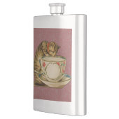 キャットティーカップキュートビクトリアンヴィンテージ フラスク (左)