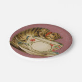 キャットティーカップキュートビクトリアンヴィンテージ ペーパープレート (アングル)