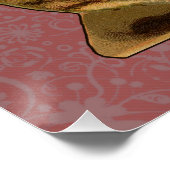 キャットティーカップキュートビクトリアンヴィンテージ ポスター (コーナー)