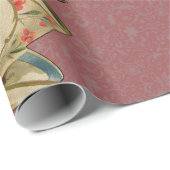 キャットティーカップキュートビクトリアンヴィンテージ ラッピングペーパー (ロールコーナー)