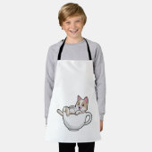キャットティーカップ エプロン (着用した状態)