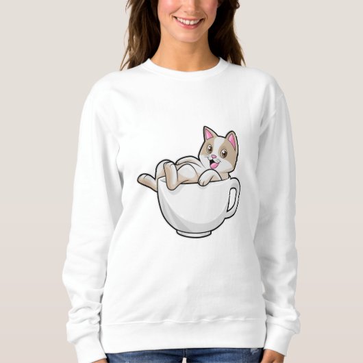 キャットティーカップ スウェットシャツ (正面)