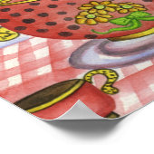 キャットティーポットアートプリントポスター ポスター (角)