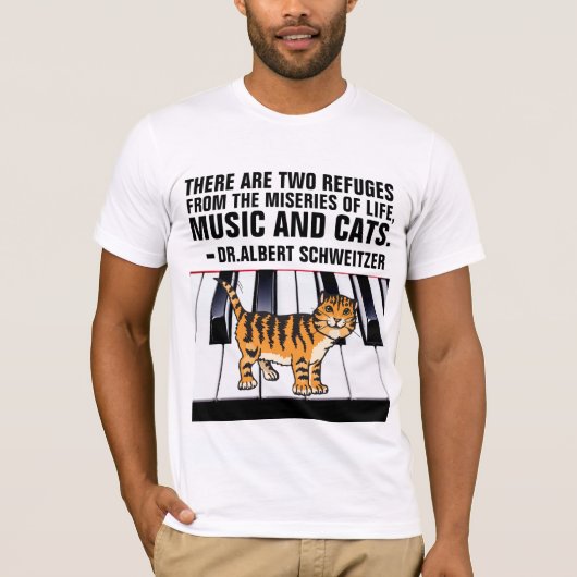 キャットティー、2つの人生の悲惨な場所からの避難を意味T Tシャツ (正面)
