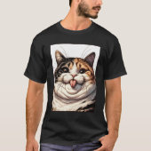 キャットテーズミームおもしろい子猫アイコニックミーム Tシャツ (正面)