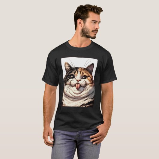 キャットテーズミームおもしろい子猫アイコニックミーム Tシャツ (正面フル)