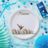 キャットテールの上の平和な情景マラードアヒル ペーパープレート (パーティー)