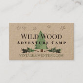 キャットテールピネコーンパインツリーフォレストテーマヴィンテージ 名刺 (正面)