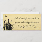 キャットテール/トンフライ搭乗パス結婚式招待状 招待状 (裏面)