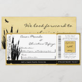 キャットテール/トンフライ搭乗パス結婚式招待状 招待状 (正面/裏面)