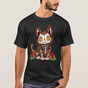 キャットディアデロスムエルトスデーオブザデッドエルガトスグ Tシャツ