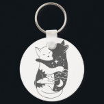 キャットデイcat nightイラストレーション – 背景を選択 キーホルダー<br><div class="desc">猫ペットヤン英、猫のデザインタトゥーのシンボル、白いイラストレーション眠る黒、アートかわいい愛2、友情の動物インキャラクター、スケッチ友達プリント調和おもしろい、マンダラハグ漫画、国内哺乳類の毛皮のシルエット、空の夜の月、日猫ペット</div>