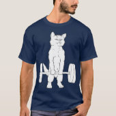 キャットデッドリフトのパワーリフティング Tシャツ (正面)