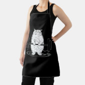 キャットデッドリフト力持ち上げ子猫筋肉可愛い猫F エプロン (インサイチュ)