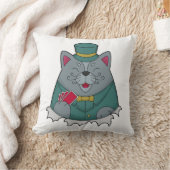 キャットトランプのポーカーとトランプのポーカーカード クッション (ブランケット)