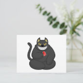 キャットトランプのポーカーとトランプのポーカーカード ポストカード (スタンド正面)