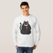 キャットトランプのポーカーとトランプのポーカーカード Tシャツ (正面フル)