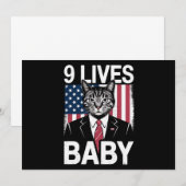 キャットトランプ9ライフベビーおもしろいトランプ猫 招待状 (正面/裏面)