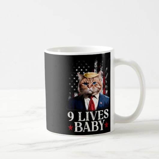 キャットトランプ9ライフベビートランプ2024勝利勝利ワイン コーヒーマグカップ (右)
