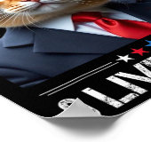 キャットトランプ9リビングBa1おもしろいトランプミーム ポスター (角)