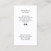 キャットトレーナー行動主義の名刺 名刺 (裏面)