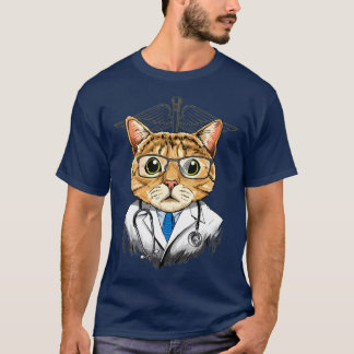 キャットドクターベットベテリアンリア動物愛好家 Tシャツ