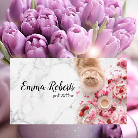 キャットドッグラインのロゴPetsitter Petalk petshop 名刺