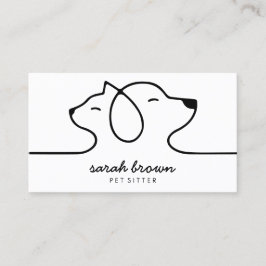 キャットドッグラインロゴピッターPetalker petshop vet 名刺