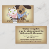 キャットドッグ自家製ペットフードシェフ名刺 名刺 (正面/裏面)