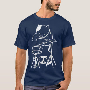 キャットドラムジャズキャットドラマー Tシャツ