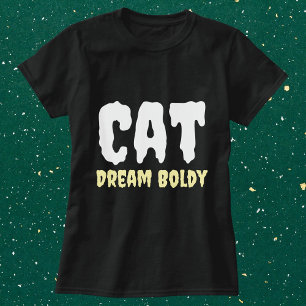 キャットドリーム大胆おもしろいなシンプルパーソナライズされた Tシャツ
