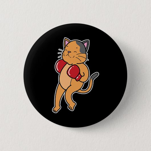キャットドーズボクシング2 缶バッジ (正面)