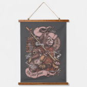 キャットナイトヴィンテージタペストリープリント 吊り下げ型タペストリー (正面)