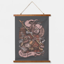 キャットナイトヴィンテージタペストリープリント 吊り下げ型タペストリー