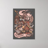 キャットナイトヴィンテージプリント キャンバスプリント (正面)