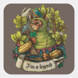 キャットナイトヴィンテージプリント スクエアシール