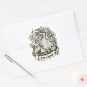 キャットナイトヴィンテージプリント ラウンドシール (封筒)