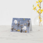 キャットナビハロウィーンカード カード (黄色い花)