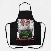 キャットニップの醜いクリスマス猫ママ猫パパ猫ラブ エプロン (正面)