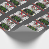 キャットニップの醜いクリスマス猫ママ猫パパ猫ラブ ラッピングペーパー (角)