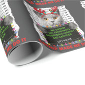 キャットニップの醜いクリスマス猫ママ猫パパ猫ラブ ラッピングペーパー (ロールコーナー)