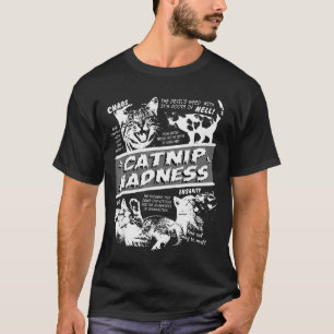 キャットニップ・マッドネス かわいい子猫 笑える猫 ペットユーモア Tシャツ